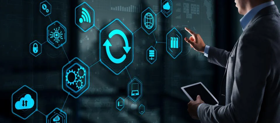 Update Software Application and hardware upgrade concept 2021 Foto stock