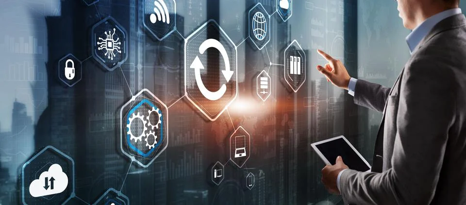 Update Software Application and hardware upgrade concept 2021 Stock Photos