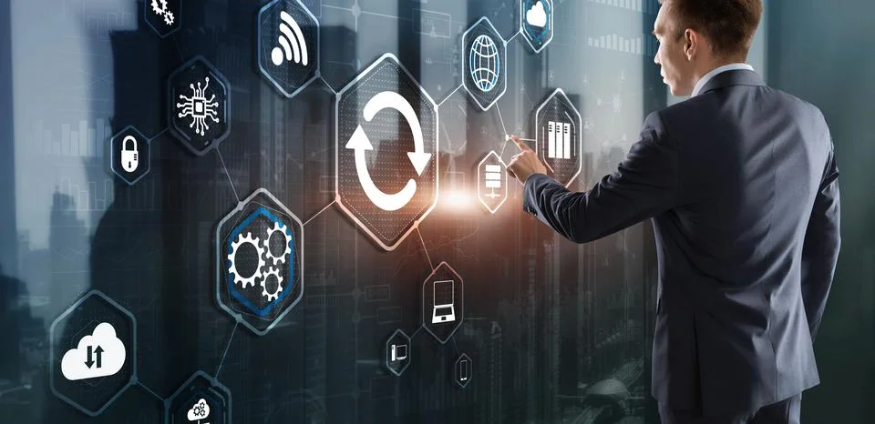 Update Software Application and hardware upgrade concept 2021 스톡 사진