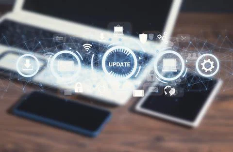 Update software application. Technology. Internet 스톡 사진