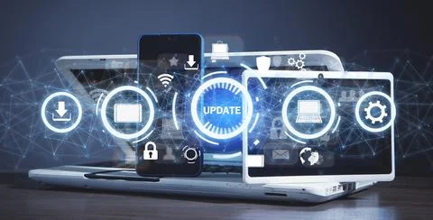 Update software application. Technology. Internet 스톡 사진