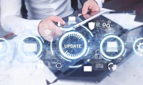 Update software application. Technology. Internet 스톡 사진