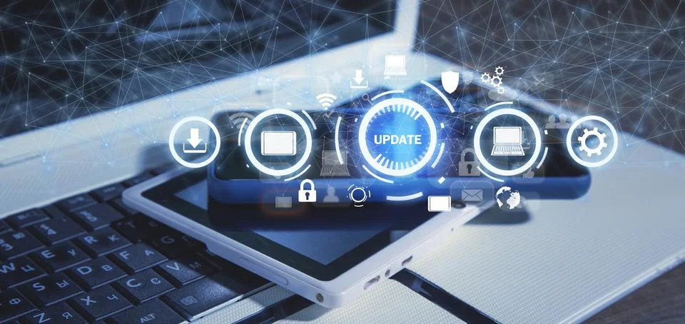 Update software application. Technology. Internet 스톡 사진