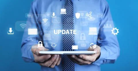 Update software application. Technology. Internet 스톡 사진