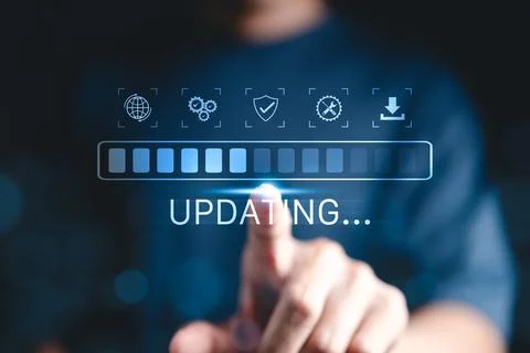 Update software application upgrade technology concept. Software update Stock Photos