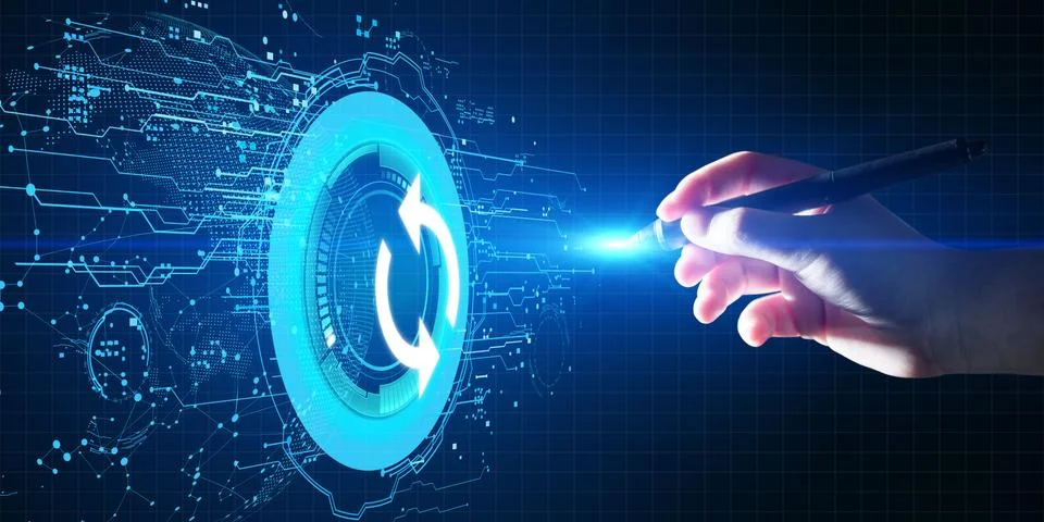 Update Software Computer Program Upgrade Business technology Internet Concept 스톡 사진