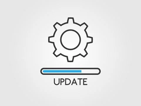 Update software concept. Upgrade system icon. Application status 스톡 일러스트