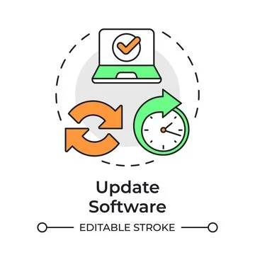 Update software multi color concept icon Stock Illustration