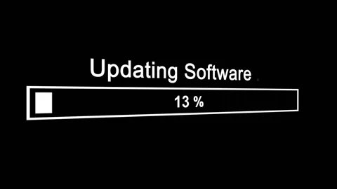 Update Software Process Animation Animation on Black Background Stock Footage 102171379