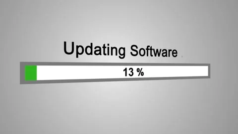 Update Software Process Animation Animation on Gray Background Stock Footage 102171403