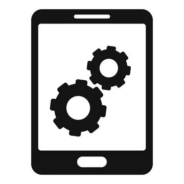Update software tablet icon, simple style Stock Illustration