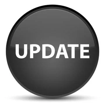 Update special black round button Stock Illustration