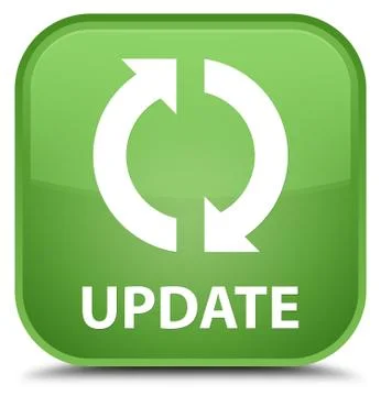 Update special soft green square button Stock Illustration