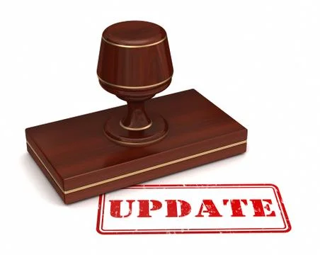 Update stamp concept 3d illustration Ilustração Stock