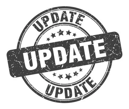 Update stamp. update round grunge sign. update Stock Illustration