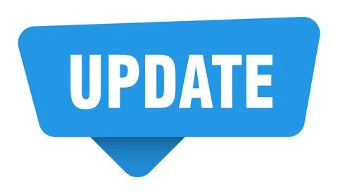 Update sticker. update blue sign isolated on transpatent background Stock Illustration