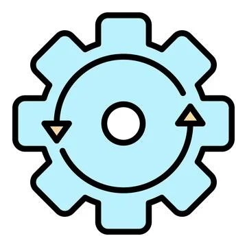 Update system icon color outline vector 스톡 일러스트