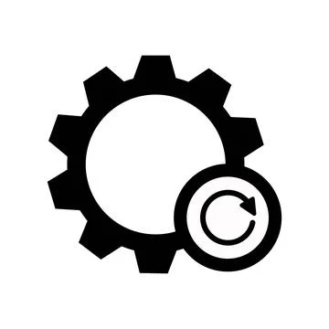 Update system icon vector. Concept of upgrade application progress icon for g Stock Illustration