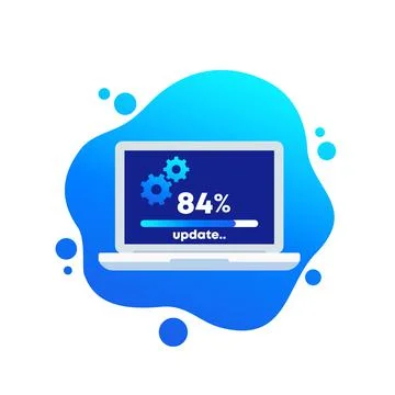 Update, system upgrade vector icon 스톡 일러스트
