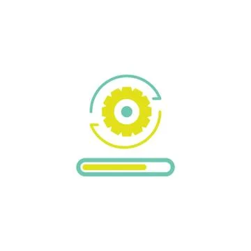 Update system vector logo design template Stock Illustration