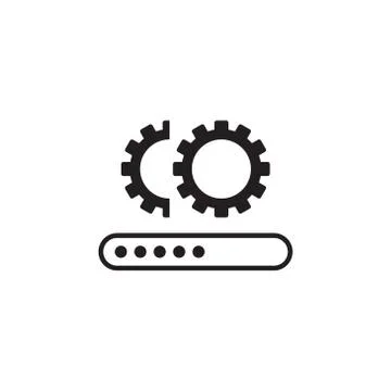 Update system vector logo design template Stock Illustration