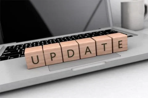 Update text concept 写真素材