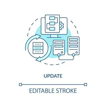 Update turquoise concept icon Illustrazione stock