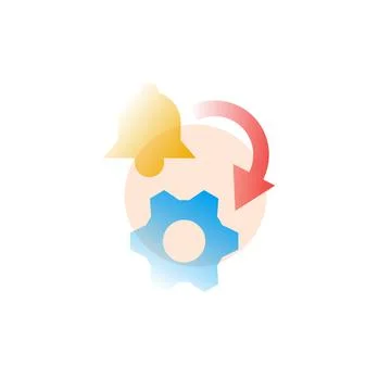 Update. Vector icon in gradient style. Editable illustration Stock Illustration