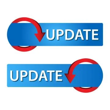 Update Web button set Stock Illustration
