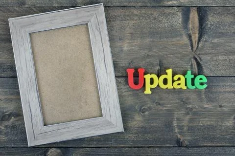Update on wooden table Stock Photos