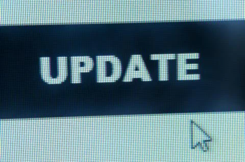 Update word and cursor Stock Photos