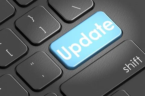 Update word on black keyboard 스톡 일러스트