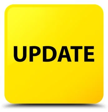 Update yellow square button Stock Photos