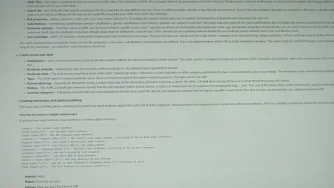 Updated information about AIML language. Knowledge of artificial intelligence. Stock Footage 254546179