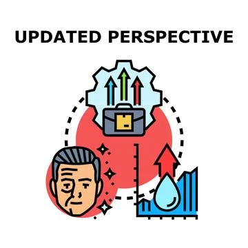 Updated perspective creating business growth and anti aging success Иллюстрация