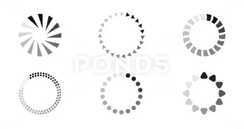 Updated progress circle bar set icon vector. Loader symbol button. Load ...
