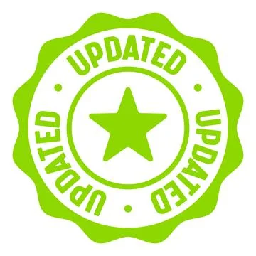 Updated seal badge. updated label sticker. Vector sign Stock Illustration