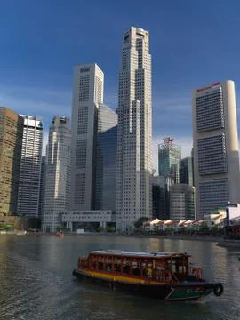 Updated view of Singapore River Stock Photos