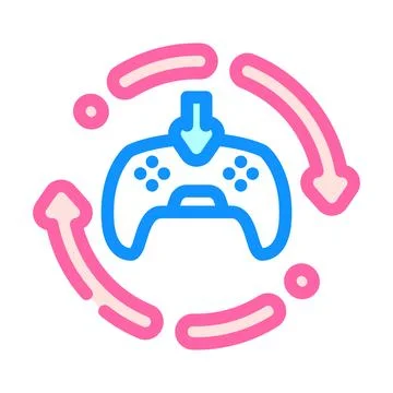 Updates game development color icon vector illustration Stock Illustration