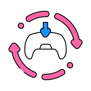 Updates game development icon color illustration イラスト素材