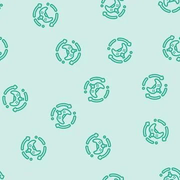 Updates game development line vector seamless pattern Stock Illustration