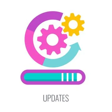 Updates icon. SEO, increase the quantity and quality of traffic Stockillustratie