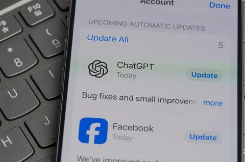 Updating apps on IOS Stock Photos