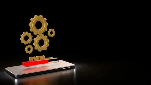 The Updating  bar for Technology concept 3d Rendering. Foto stock