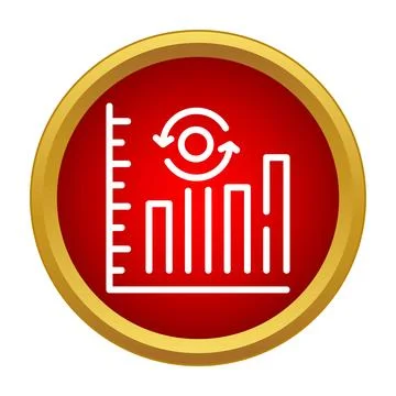 Updating data statistics with a circular refresh symbol Stock Illustration