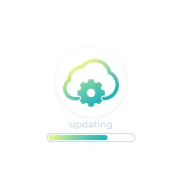 Updating icon with progress bar for apps and web Stock Illustration
