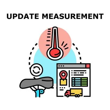 Updating measurements and optimizing data for business operations Stock Illustration
