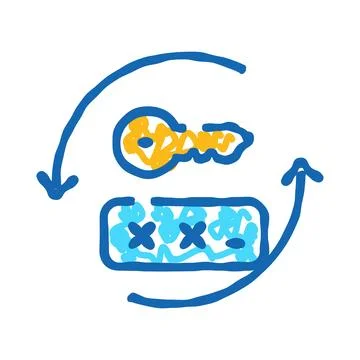 Updating a password for enhanced account security Stock Illustration