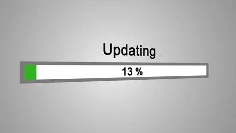 Updating Process Animation on Gray Background Stock Footage 102171489