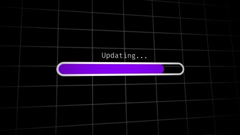 Updating progress animation, transparent background Stock Footage 294461935